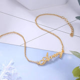 Personalized Name Anklet Bracelet, Custom Ankle Chain, Birthday Gift