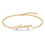 Personalized Name Anklet Bracelet, Custom Ankle Chain, Birthday Gift