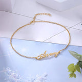 Personalized Name Anklet Bracelet, Custom Ankle Chain, Birthday Gift