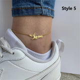 Custom Name Anklet Stainless Steel Foot Chain