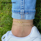 Personalized Stainless Steel Name Anklet Jewelry for Women