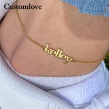 Personalized Stainless Steel Name Anklet Jewelry for Women