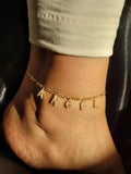 Stainless Steel Anklet Chain Letter Gift