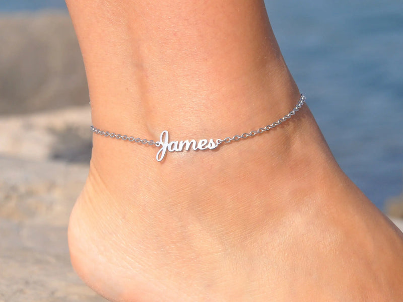 Personalized Stainless Steel Name Anklet by NOKMIT