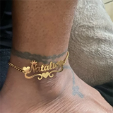 Stainless Steel Anklet with Crown Heart Foot Bracelet