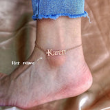 Stainless Steel Anklet Bracelet for Women Personalized Foot Chain