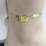 Personalized Stainless Steel Snake Chain Name Anklet