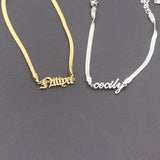Personalized Stainless Steel Snake Chain Name Anklet