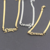 Anklets Snake Chain Stainless Steel Nameplate Foot Ankle Jewelry