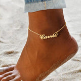 Personalized Stainless Steel Initial Anklet Boho Bracelet