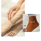 Personalized Stainless Steel Initial Anklet Boho Bracelet