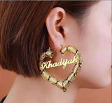 Bamboo Style Circle Earring Stainless Steel Large Hoop Earring for Women