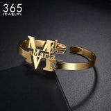 Butterfly Letters Name Bangle Necklace for Women Girl Jewelry