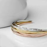 Custom Name Bangle Bracelet Stainless Steel Open Cuff Adjustable Women Jewelry