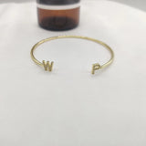 Name Bangle Letter Bracelet Initial Personalized Cuff Bangles Bracelets