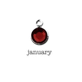 Name Bangle Birthstone Round Pendant Stainless Steel Adjustable Bangle