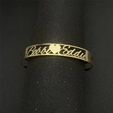Personalized Stainless Steel Name Bangle Bracelet