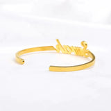 Personalized Name Bangle Stainless Steel Bracelet Jewelry