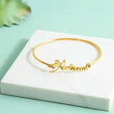 Customized Wire Name Bracelet for Women Girl Kids Stainless Steel