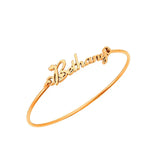 Customized Wire Name Bracelet for Women Girl Kids Stainless Steel