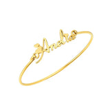 Customized Wire Name Bracelet for Women Girl Kids Stainless Steel