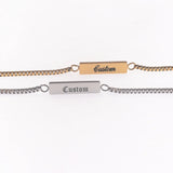 Name Bracelet Stainless Steel For Men Women Adjustable Box Chain