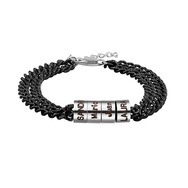 Personalized Name Beads Bracelet for Men