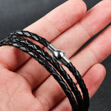 Men's Personalized Names Leather Bracelet Valentine Gift