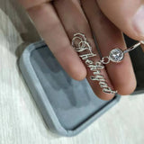 Personalized Nameplate Belly Ring Stainless Steel Rhinestone Navel Ring