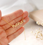 Personalized Birthstone Bracelet for Women Stainless Steel Name Bracelet