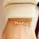Personalized Birthstone Bracelet for Women Stainless Steel Name Bracelet