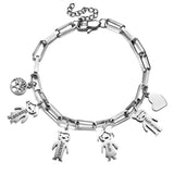 Personalized Name Pendant Bracelet Stainless Steel Gift