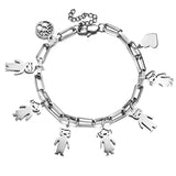 Personalized Name Pendant Bracelet Stainless Steel Gift