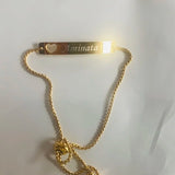 Name Bracelet Baby ID Chain Stainless Steel Adjustable Chain Personalized