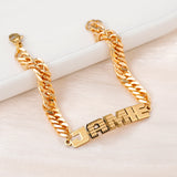 Name Bracelet Double Plated Stainless Steel Jewelry