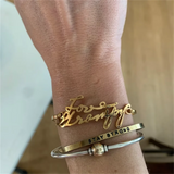 Personalized Name Bracelet Bangle Jewelry
