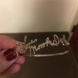 Personalized Name Bracelet Bangle Jewelry