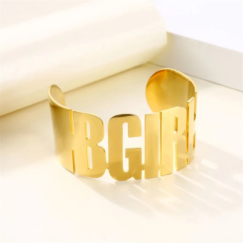 Personalized Stainless Steel Name Bracelet Bangle Jewelry