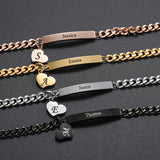 Engraved Name Baby Bracelet Stainless Steel Adjustable Kids Jewelry