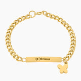 Engraved Name Baby Bracelet Stainless Steel Adjustable Kids Jewelry