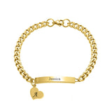 Engraved Name Baby Bracelet Stainless Steel Adjustable Kids Jewelry