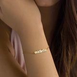 Old English Name Bracelet For Women BFF