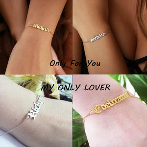 Old English Name Bracelet For Women BFF