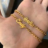 Name Bracelet Cuban Chain Stainless Steel Bracelet For Women Men