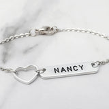 Engraved Nameplate Bar Bracelet for Women Link Chain Jewelry