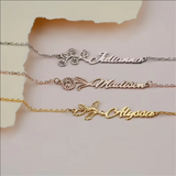 Flower Name Bracelet Personalized Nameplate Pendant Jewelry for Women