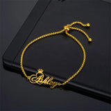 Name Bracelet Stainless Steel Nameplate Bangles Personalized Gift