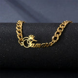 Stainless Steel Nameplate Bracelet Personalized Bangle Gift