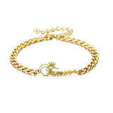 Stainless Steel Nameplate Bracelet Personalized Bangle Gift