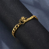 Stainless Steel Nameplate Bracelet Personalized Bangle Gift